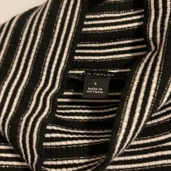 NWOT Ann Taylor Striped Turtleneck - size small - Picture 2 of 8